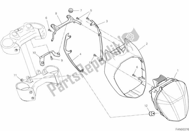 Toutes les pièces pour le Phare du Ducati Diavel 1260 Thailand 2019